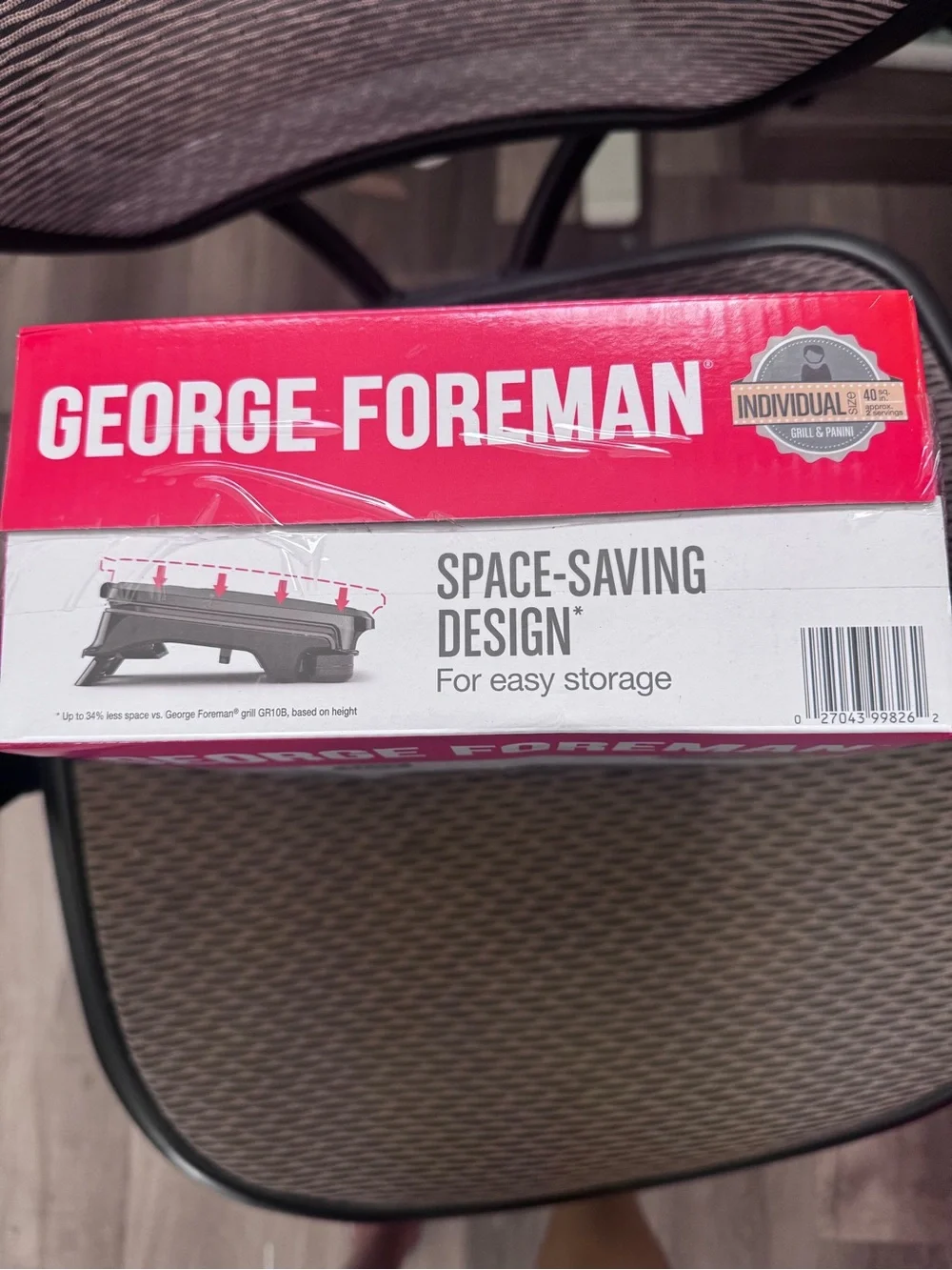 George Foreman Black Electric Grill - Nonstick Indoor Grill